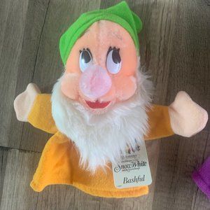 VINTAGE Bashful Dwarf Hand Puppet Snow White & The Seven Dwarfs Walt Disneyland